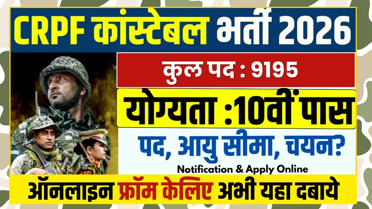 CRPF Recruitment 2026